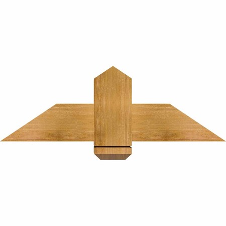 Ekena Millwork Eugene Rough Sawn Timber Gable Bracket, Western Red Cedar, 36"W x 12"H x 6"D x 6"F, 8/12 Pitch GBW036X12X0606EUG00RWR